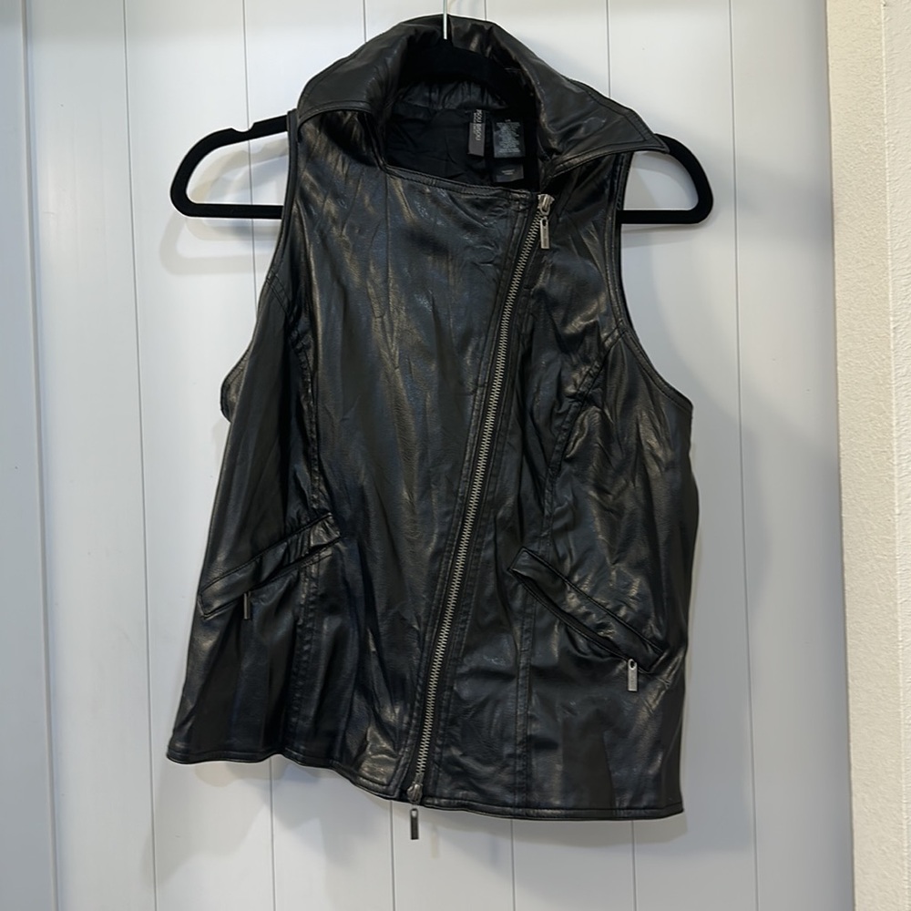 Faux Leather Biker lady Vest